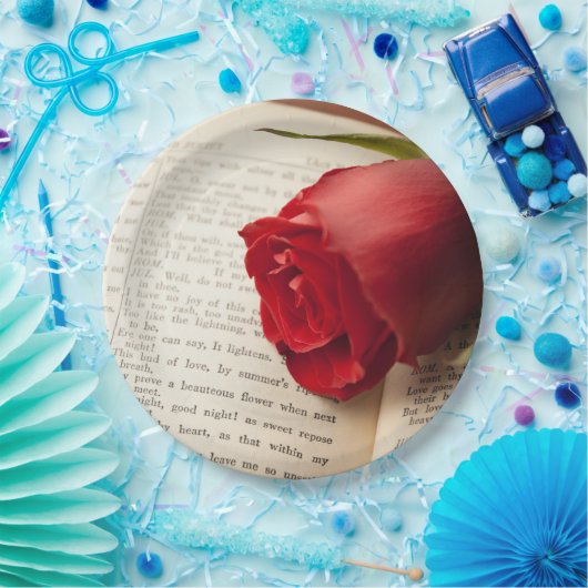 Rose on Shakespeare Papieren Bordje (Feest)