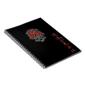 Rose Oni Kanji Notitieboek Zwart (Rechterzijde)