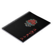 Rose Oni Kanji Notitieboek Zwart (Linkerzijde)