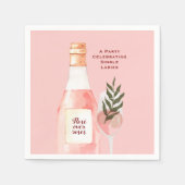 Rosé over Roses Valentijnsdagfeest Roze Servet (Voorkant)