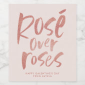 Rosé over rozen grappige moderne Valentijn Galenti Wijn Etiket (Enkel label)