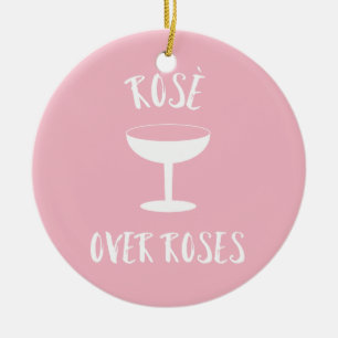 Rosé Over Rozen Keramisch Ornament