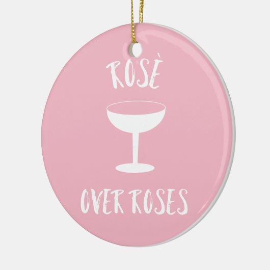 Rosé Over Rozen Keramisch Ornament (Links)