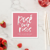 Rosé over rozen leuk roze Galentine's vriendenfees Servet (Insitu)