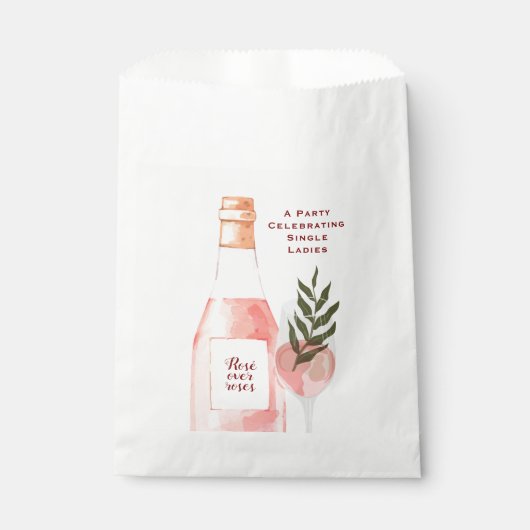 Rosé over Rozen Valentijnsdag Party Pink Bedankzakje (Voorkant)