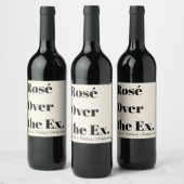 Rosé Over The Ex Grappige Scheidings Wijnfles Etik Wijn Etiket (Flessen)