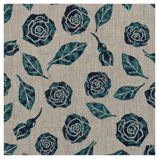 Rose Pandora - Navy Teal Stof (Swatch)