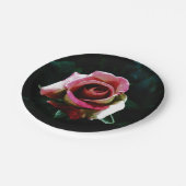 rose  papieren bordje (Gekanteld)