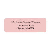 Rose Pastel Wedding Etiket (Voorkant)