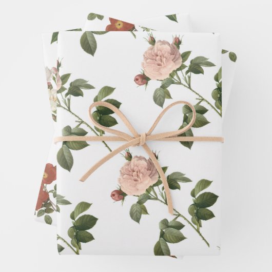 Rose Pattern Inpakpapier Vel (In situ)