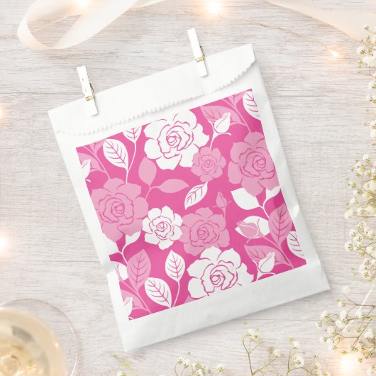 ROSE PATTERN (PINK) BEDANKZAKJE (Geknipt)