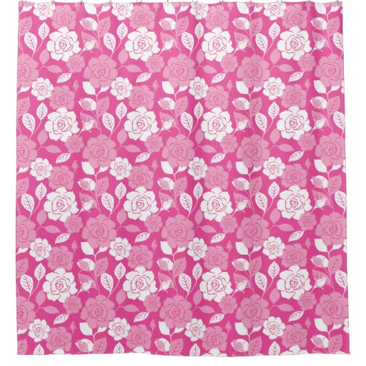 ROSE PATTERN (PINK) DOUCHEGORDIJN (Voorkant)