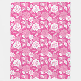 ROSE PATTERN (PINK) FLEECE DEKEN