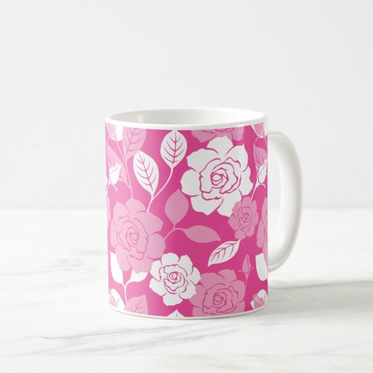 ROSE PATTERN (PINK) KOFFIEMOK (Voorkant rechts)