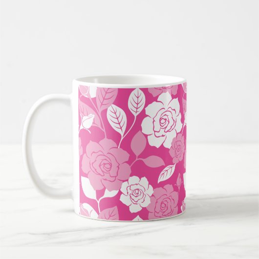 ROSE PATTERN (PINK) KOFFIEMOK (Links)