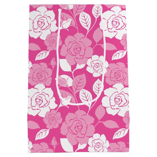 ROSE PATTERN (PINK) MEDIUM CADEAUZAKJE (Achterkant)