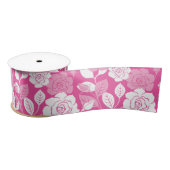 ROSE PATTERN (PINK) SATIJNEN LINT (Spoel)