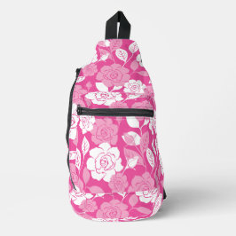 ROSE PATTERN (PINK) SLING BAG