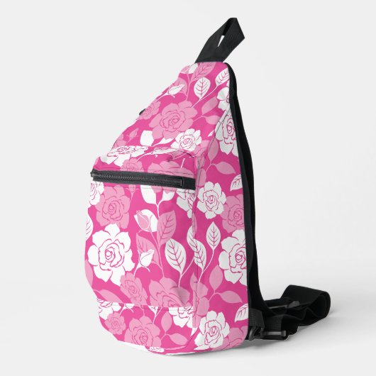 ROSE PATTERN (PINK) SLING BAG (Rechterhoek)