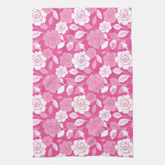 ROSE PATTERN (PINK) THEEDOEK (Verticaal)