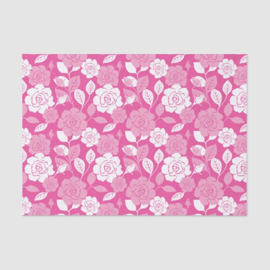 ROSE PATTERN (PINK) TISSUEPAPIER (Voorkant)