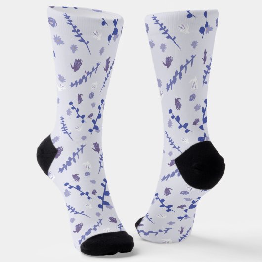 Rose Pattern Women's Socks Sokken (Gebogen)