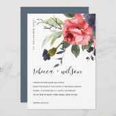 ROSE PEONY EUCALYPTUS FLORA WATERVERF WEDING (Voorkant / Achterkant)