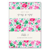 Rose Petals Flowers Garden Wedding Place Card Kaart (Voorkant)