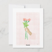 Rose Petals of gratitude Thank you card Feestdagenkaart (Achterkant)