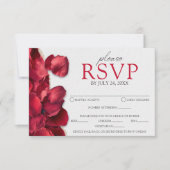 Rose Petals  Response Card RSVP Kaartje (Voorkant)