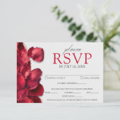 Rose Petals  Response Card RSVP Kaartje (Staand voorkant)