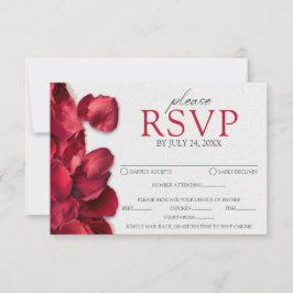 Rose Petals  Response Card RSVP Kaartje