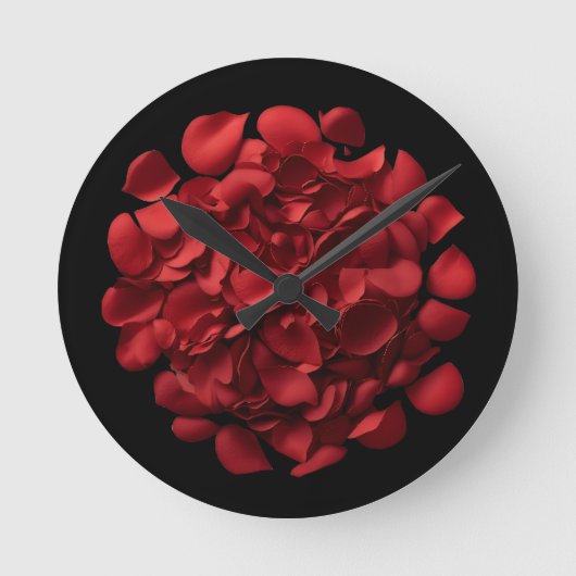 Rose Petals Wall Clock Ronde Klok (Voorkant)