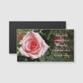 Rose Photo Inspirational Quote Magnetic Card (Voorkant / Achterkant)