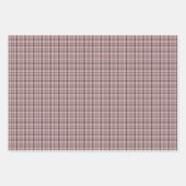 Rose Pink Black Plaid Classic Pattern Inpakpapier Vel (Voorkant)