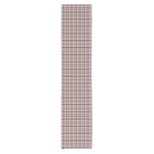 Rose Pink Black Plaid Classic Pattern Korte Tafelloper (Voorkant)