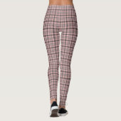 Rose Pink Black Plaid Classic Pattern Leggings (Achterkant)
