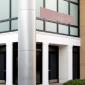 Rose Pink Fabric Wedding Welcome Banner (Buitenkant Gebouw)