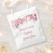 Rose Pink Flowers Floral Shower Favors Bedankzakje (Geknipt)