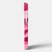 Rose Pink Geometric iPhone Case with 3D Texture (Achterkant / Links)