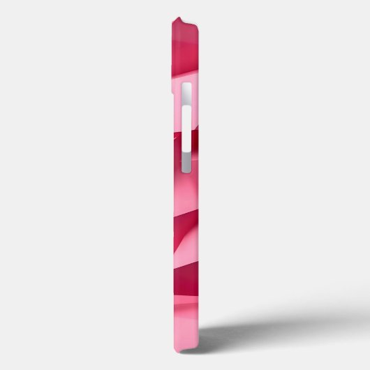 Rose Pink Geometric iPhone Case with 3D Texture (Achterkant / Links)