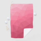 Rose pink gradient geometric mesh pattern golfhanddoek (Insitu)
