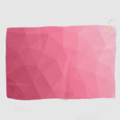 Rose pink gradient geometric mesh pattern golfhanddoek (Horizontaal)