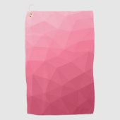 Rose pink gradient geometric mesh pattern golfhanddoek (Voorkant)