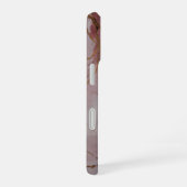 Rose Pink Marble with Gold Veins – Elegant iPhone 16 Hoesje (Rechterkant)