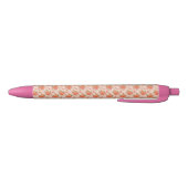 rose pink orange floral pattern wedding spring zwarte inkt pen (Bodem)