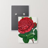 Rose Print Rochester Lithograferen en Drukken Co Button (Voorkant / Achterkant)