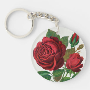Rose Print Rochester Lithograferen en Drukkerij Co Sleutelhanger