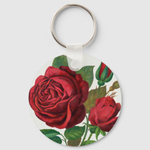 Rose Print Rochester Lithograferen en Drukkerij Co Sleutelhanger