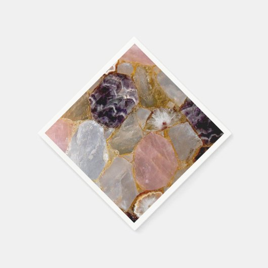 Rose Quartz, Amethyst Geode Servet (Hoek)